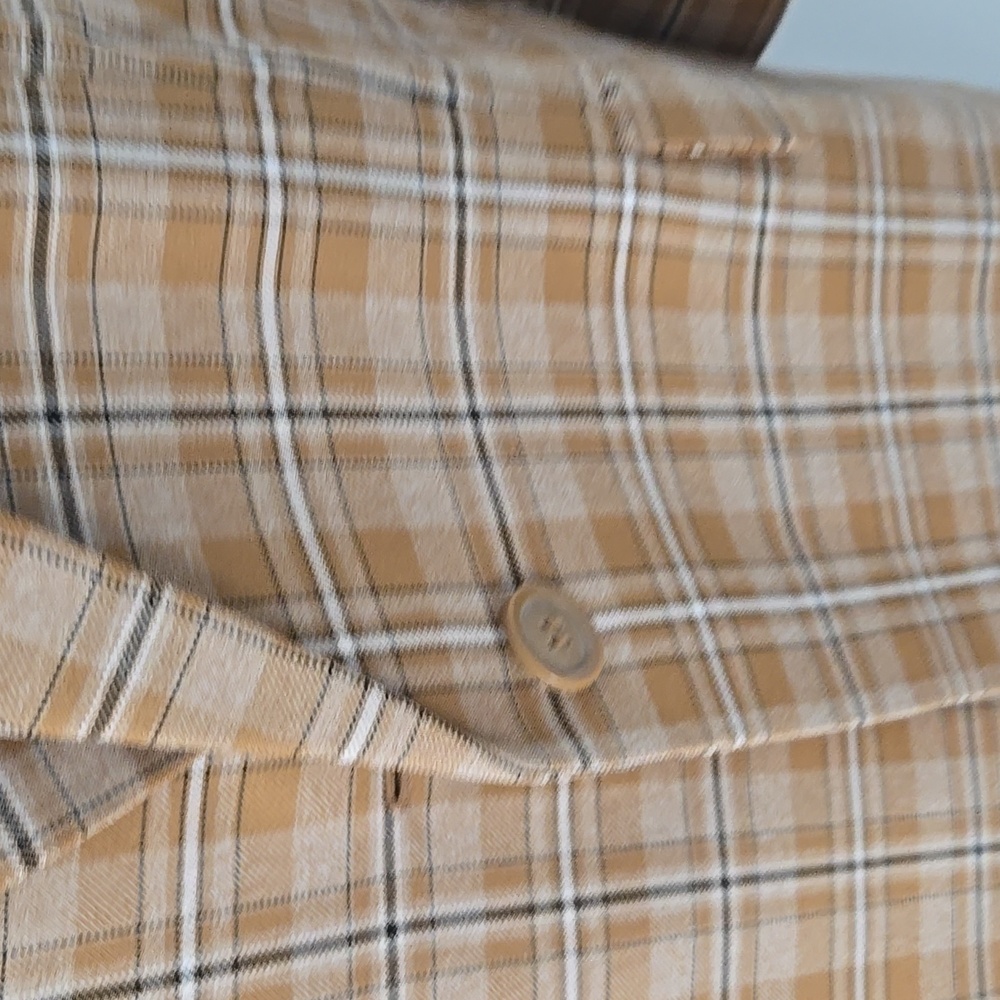 Melrose and Market Tan Plaid Houndtooth Wide Leg Pant Oversized Blazer Suit M - Picture 10 of 12